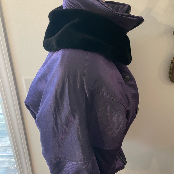 NILS Vintage Iridescent Metallic Purple Cropped Ski Jacket - Picture 6 of 16